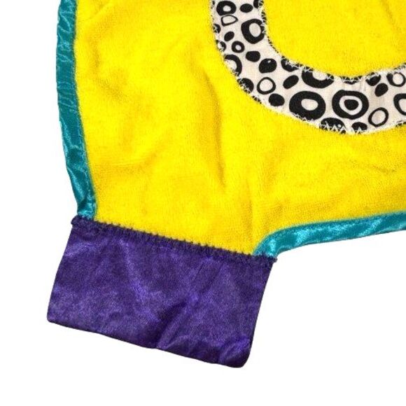 Infantino Cow Lovey Teether Security Blanket Yellow Black White Dots Terry Cloth - Picture 3 of 9